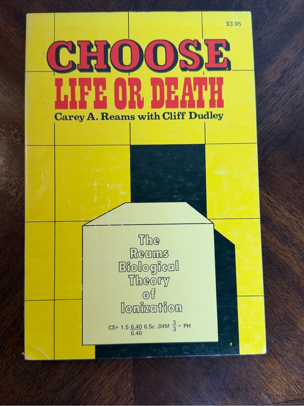 Choose Life or Death Carey Reams Cliff Dudley 1978 RBTI Ionization First Edition